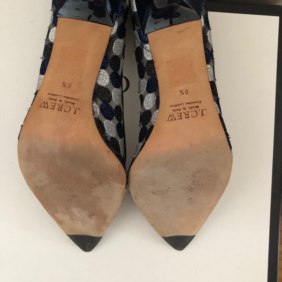 J. Crew Collection Elsie Polka Dot Mesh Pumps in Navy Multi - Size 8.5 (US) - Picture 4 of 5